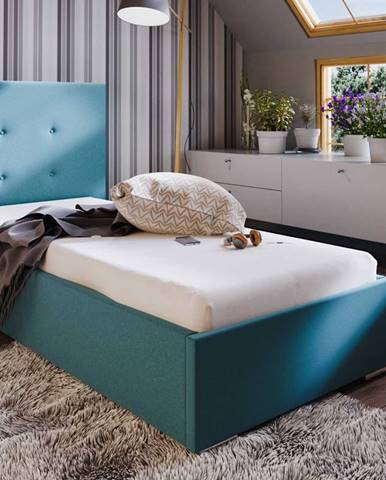 Čalouněná postel SOFIE 1 80X200 cm, modrá látka