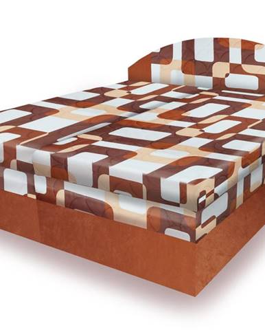 Polohovací čalouněná postel VESNA 180x200 cm, hnědá látka