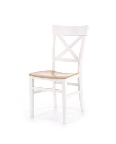 Jídelní židle TUTTI, bílá/dub medový