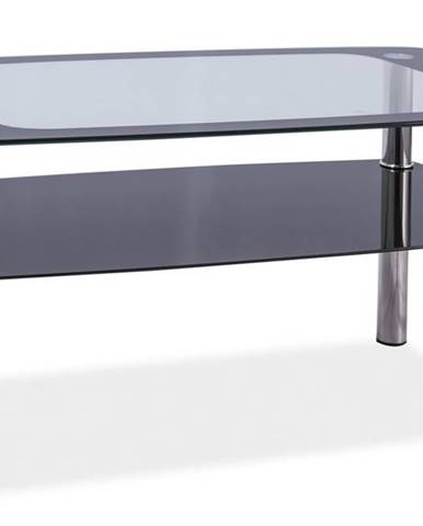 Konferenční stolek RAVA C, kov/sklo