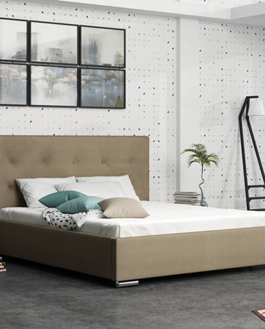 Čalouněná postel SOFIE 1 160x200 cm, béžová látka
