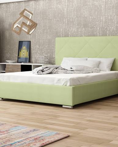 Čalouněná postel SOFIE 5 140x200 cm, zelená látka