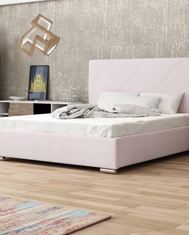 Čalouněná postel SOFIE 5 160x200 cm, růžová látka