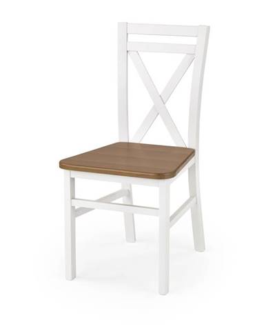 Jídelní židle DARIUSZ 2, bílá/olše