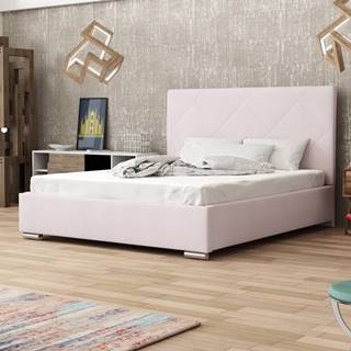 Čalouněná postel SOFIE 5 160x200 cm, růžová látka