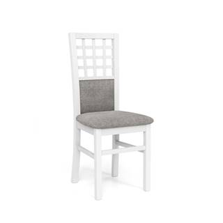 Jídelní židle GERARD 3, světle šedá/bílá