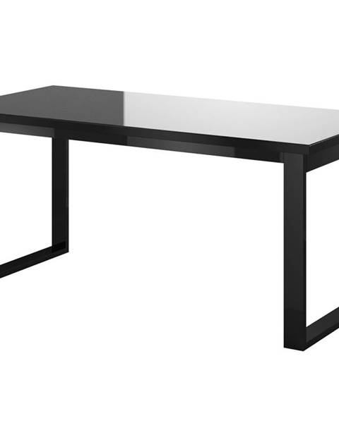 HELIO TYP 92 rozkládací stůl, černá/černé sklo