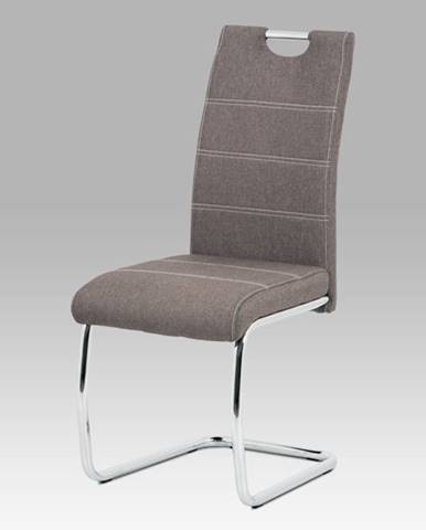 Jídelní židle HC-482 COF2, hnědá látka/chrom