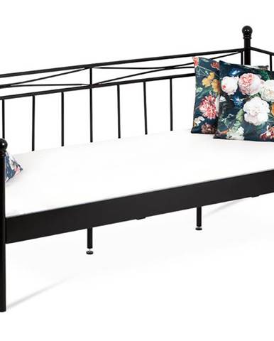 Kovová jednolůžková postel 90x200 BED-1905 BK, černá