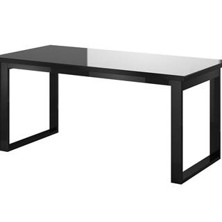 HELIO TYP 92 rozkládací stůl, černá/černé sklo