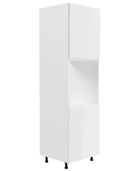 Smartshop ASPEN, vysoká skříňka pro vestavbu D60P levá, bílá/bílý lesk