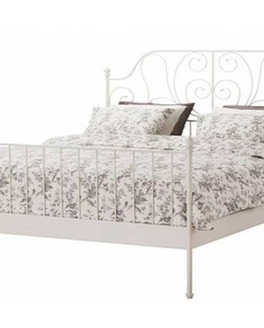 BEHEMOTH kovová postel s roštem 140x200 cm, bílá