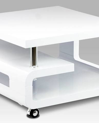 Konferenční stolek KSAHG-617 WT, bílý vysoký lesk