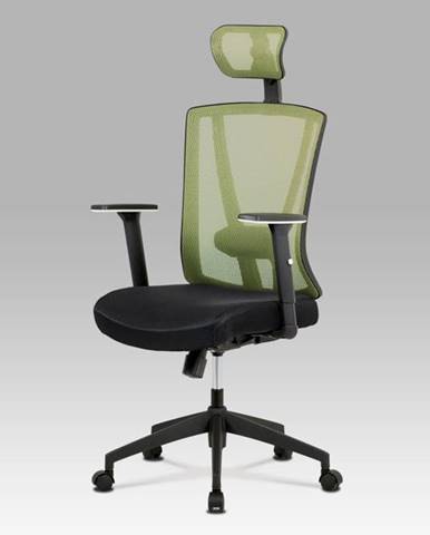 Kancelářská židle KA-H110 GRN, černá/zelená