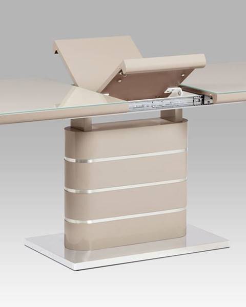 Smartshop Jídelní stůl HT-442 CAP, vysoký lesk cappuccino/sklo cappuccino
