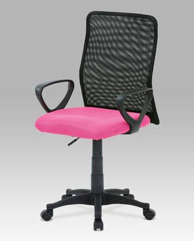 Kancelářská židle, látka MESH růžová / černá, plynový píst, KA-B047 PINK