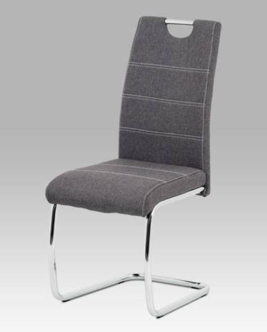 Jídelní židle HC-482 GREY2, šedá látka/chrom