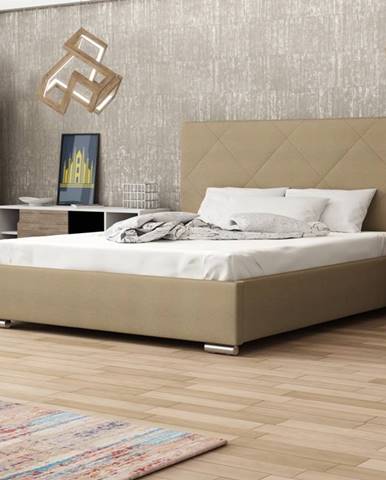 Čalouněná postel SOFIE 5 140x200 cm, béžová látka