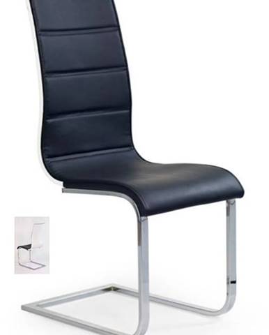 Židle K-104, černá/bílá