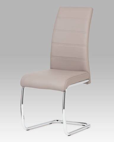Jídelní židle, chrom / koženka lanýžová DCL-407 LAN