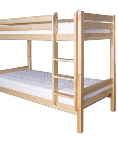 Patrová postel LK136, 80x200 + 80x200, masiv borovice