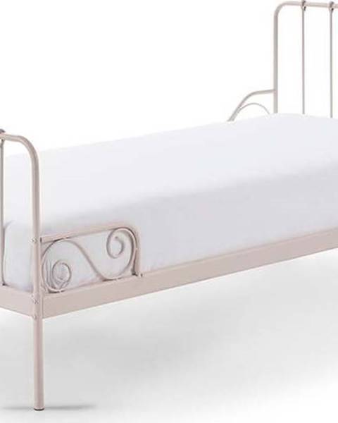 Vipack Růžová kovová dětská postel Vipack Alice, 90 x 200 cm