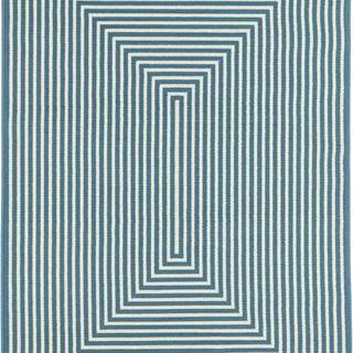 Modrý venkovní koberec Floorita Braid, 160 x 230 cm