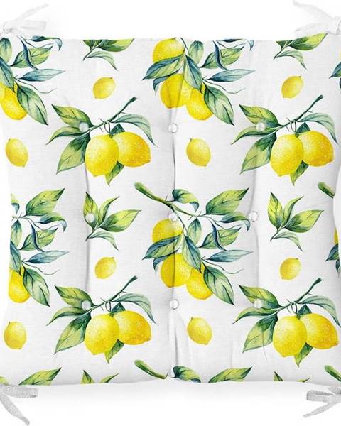 Minimalist Cushion Covers Podsedák s příměsí bavlny Minimalist Cushion Covers Lemons, 40 x 40 cm
