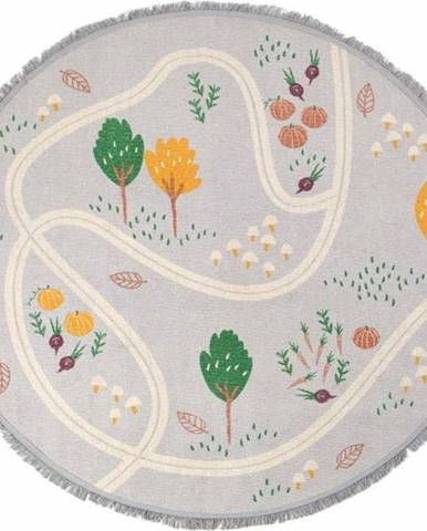 Dětský ručně vyrobený koberec Nattiot Little Garden, ⌀ 120 cm