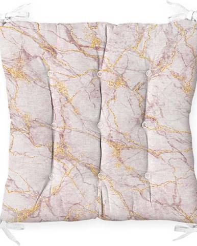 Podsedák s příměsí bavlny Minimalist Cushion Covers Pinky Marble, 40 x 40 cm