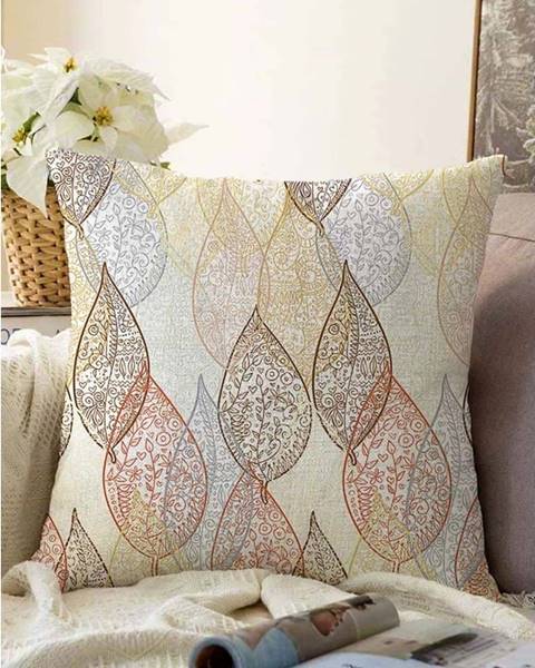 Minimalist Cushion Covers Povlak na polštář s příměsí bavlny Minimalist Cushion Covers Oriental Leaf, 55 x 55 cm