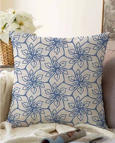 Modrý povlak na polštář s příměsí bavlny Minimalist Cushion Covers Chic, 55 x 55 cm