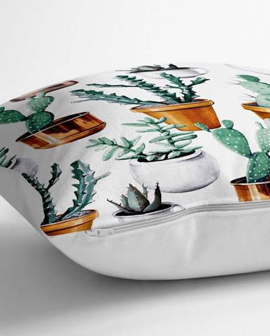 Povlak na polštář s příměsí bavlny Minimalist Cushion Covers Cactus in Pot, 70 x 70 cm