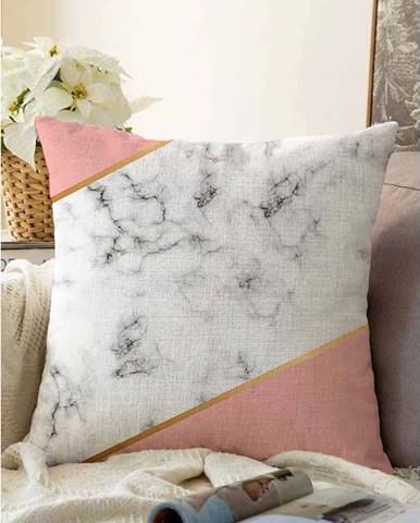 Povlak na polštář s příměsí bavlny Minimalist Cushion Covers Girly Marble, 55 x 55 cm
