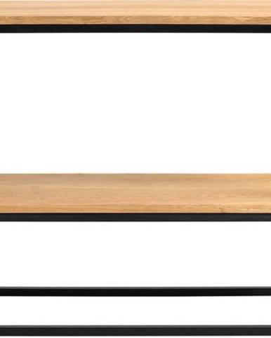 Černý konzolový stolek z dubového dřeva Custom Form Julita