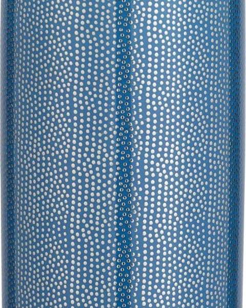 WENKO Modrý keramický kelímek na kartáčky s detailem ve stříbrné barvě Wenko Nuria