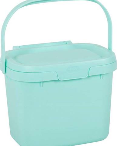 Světle modrý víceúčelový plastový kuchyňský kbelík s víkem Addis, 24,5 x 18,5 x 19 cm