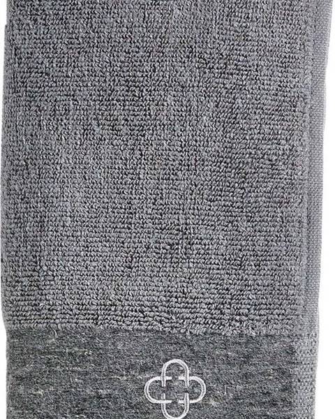 Zone Šedý ručník s příměsí lnu 60x40 cm Inu - Zone