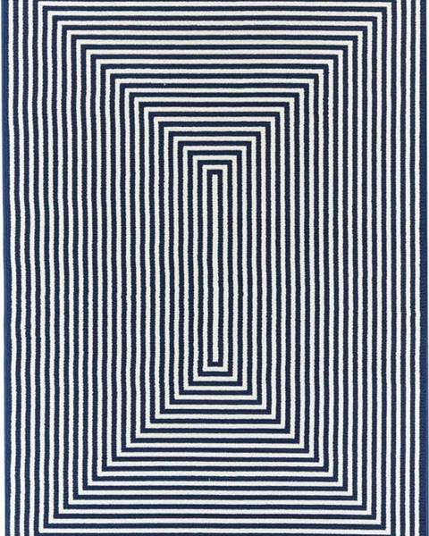 Floorita Tmavě modrý venkovní koberec Floorita Braid, 133 x 190 cm