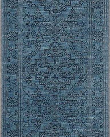 Tmavě modrý venkovní koberec NORTHRUGS Tyros, 70 x 200 cm