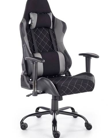 Halmar Herní židle Drake, černá/šedá