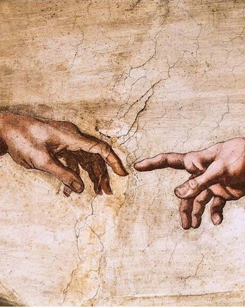 Fedkolor Reprodukce obrazu Michelangelo Buonarroti - Creation of Adam, 70 x 45 cm