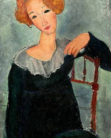 Reprodukce obrazu Amedeo Modigliani - Woman with Red Hair, 60 x 40 cm