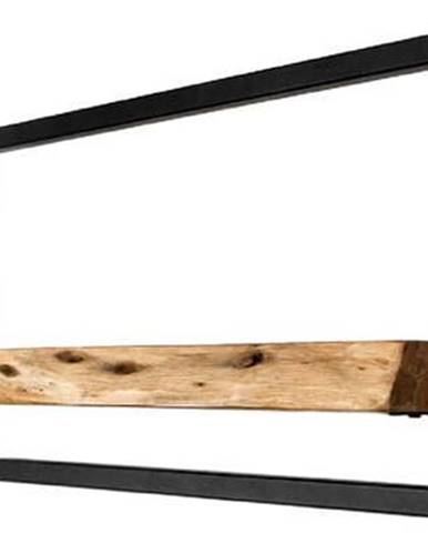 Nástěnná police z neopracovaného akátového dřeva HSM collection Levels, 70 x 32 cm