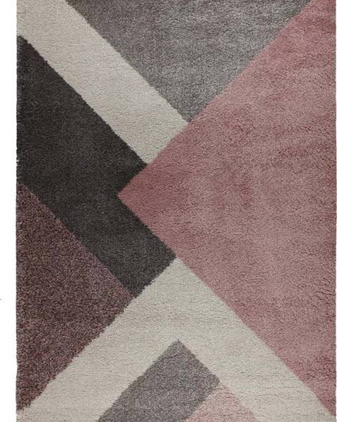 Flair Rugs Růžovo-šedý koberec Flair Rugs Zula, 120 x 170 cm