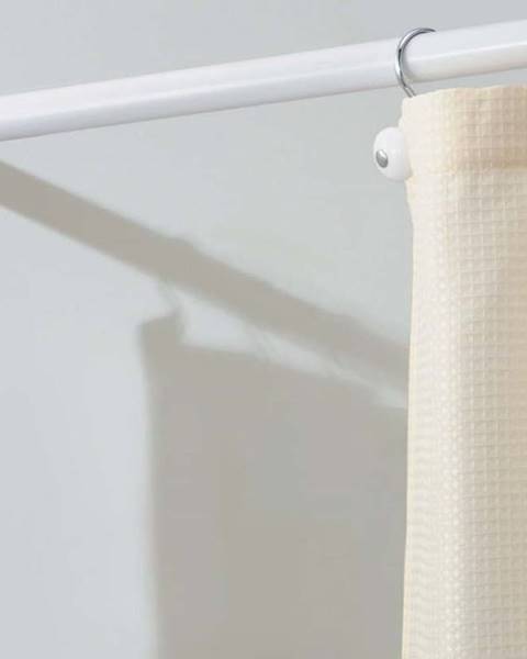 iDesign Bílá tyč na sprchový závěs s nastavitelnou délkou iDesign Cameo, délka 66 - 107 cm