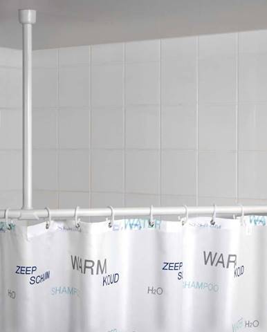 Bílá stropní opěra pro sprchový závěs Wenko, 57 cm