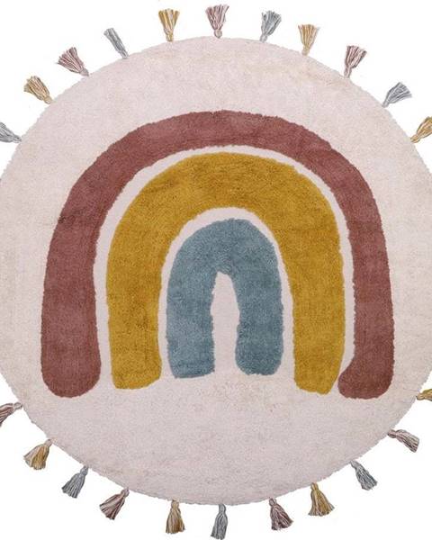 Nattiot Dětský ručně vyrobený koberec Nattiot Rainbow, ø 110 cm