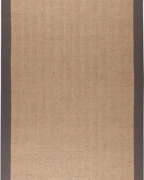 Flair Rugs Hnědo-šedý jutový koberec Flair Rugs Herringbone, 200 x 290 cm
