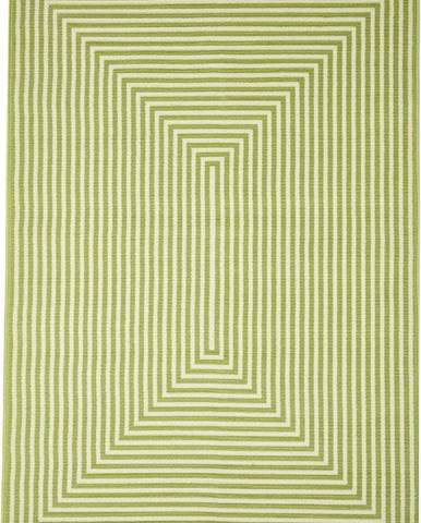 Zelený venkovní koberec Floorita Braid, 133 x 190 cm